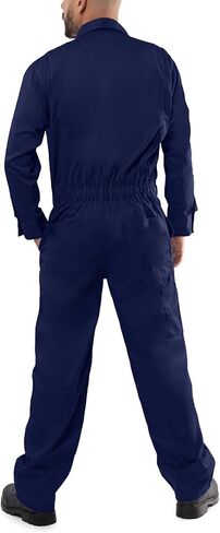 Kolossus Coveralls for Men Long Sleeve Jumpsuit - Blended - Adjustable Cuff - Utility Pockets in Kuwait