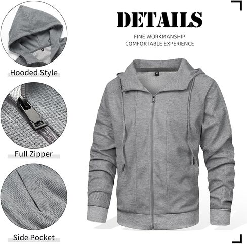 DUOFIER بدلة رياضية للرجال طقم مكون من قطعتين بدلة رياضية بغطاء للرأس بلون سادة in Kuwait