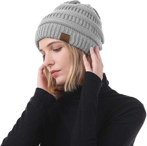 Zando Beanies النساء قبعة شتوية دافئة للنساء سميكة لينة قبعة قبعات متماسكة للنساء قبعة مترهل قبعة الشتاء للنساء in Kuwait