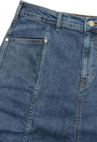 Ice Cool Ladies Long Flared Stonewash Stretch Denim Skirt - Sizes 4 to 26, in 30" & 35" in Saudi Arabia