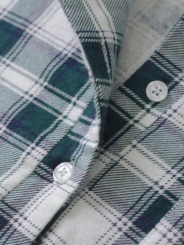 Latuza Women's Flannel Nightgown with Pockets Long Sleeves Full Length in Kuwait