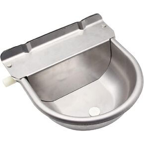 ابلاي فول بي وعاء مياه اوتوماتيكي من الستانلس ستيل مع صمام عائم للماشية والخنازير والاغنام والحيوانات الاليفة مع سدادة تصريف in Kuwait