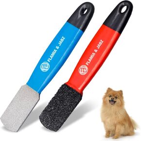 Stripping Metal Stone Diamond Edged for Dogs, Cats & Pets with Plastic Grip (Coarse)