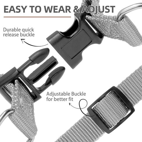 PUPTECK No Pull Dog Harness Soft Adjustable Basic Nylon Step in Puppy Vest Outdoor Walking with ID Tag X-Small in Kuwait