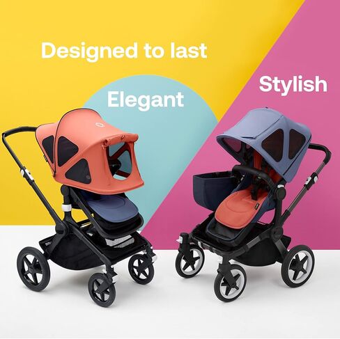 Bugaboo Dual Comfort Seat Liner Fully Reversible to Regulate Body Temperature, Compatible with All Bugaboo Strollers-Morning Pink in Kuwait