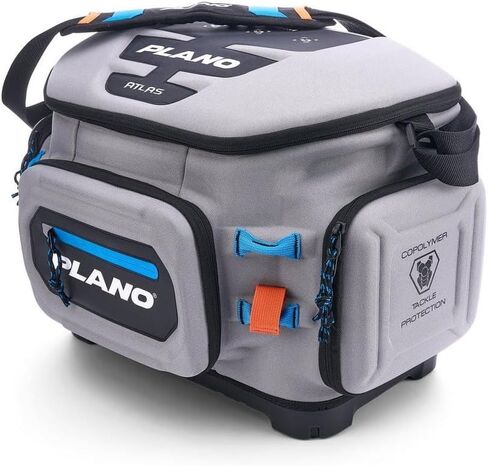 حقيبة ظهر لصيد الأسماك من بلانو أطلس 3700، مادة EVA رمادية، تتضمن 3 3750 صناديق أدوات StowAway للديدان والطعم والطعوم وقاعدة مقاومة للماء وغير قابلة للانزلاق in Kuwait