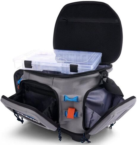 حقيبة ظهر لصيد الأسماك من بلانو أطلس 3700، مادة EVA رمادية، تتضمن 3 3750 صناديق أدوات StowAway للديدان والطعم والطعوم وقاعدة مقاومة للماء وغير قابلة للانزلاق in Kuwait