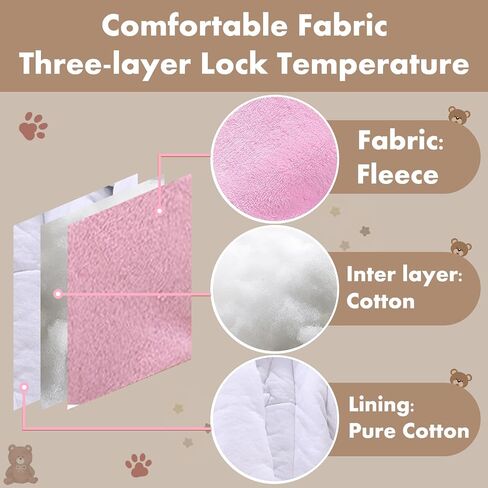 Fairy Baby Newborn Baby Snowsuit Bear Outfit Footie Romper Winter Thick Fleece Jumpsuit Infant Coat for Girls Boys 0-12M in Saudi Arabia