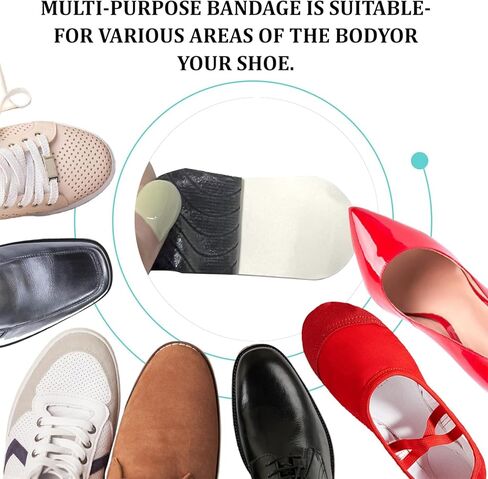 60 ورقة شريط مولسكين لاصق للقدم لمنع البثور شريط منع البثور بطانة تجنب تقرحات الجلد، حماية القدم للأحذية الطويلة والمشي لمسافات طويلة وتقليل الام الاحتكاك in Kuwait