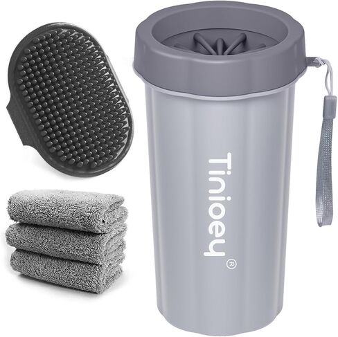 Dog Paw Cleaner for Medium Dogs (with 3 Absorbent Towels), Dog Paw Washer, Paw Buddy Muddy Paw Cleaner, Pet Foot Cleaner in Kuwait