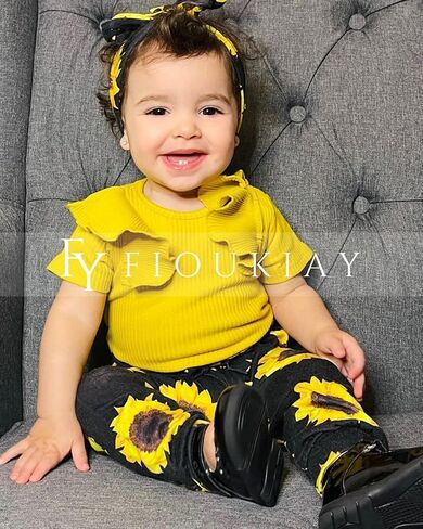 Fioukiay Preemie الوليد الطفل الفتيات ملابس الرضع الصغار رومبير للأطفال ارتداءها السراويل عقال الملابس مجموعة ملابس الصيف in Kuwait