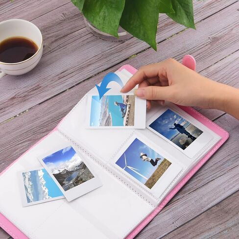 ألبوم صور Hapeper 128 جيبًا متوافق مع Fujifilm Instax Mini 12 11 9 8 90 70 40 أفلام الكاميرا الفورية وورق صور 2x3 بوصة (ذهبي) in Kuwait