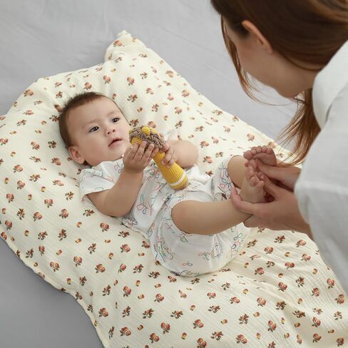 Kloovete Cute Cozy Baby Blankets for Unisex Boys Girls, Boho Muslin Cotton and Plush Minky Nursery Blankets, Double Layer Bed Throws for Baby Crib, Rainbow, 30x40 inches (Rainbow) in Kuwait