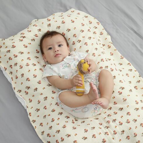 Kloovete Cute Cozy Baby Blankets for Unisex Boys Girls, Boho Muslin Cotton and Plush Minky Nursery Blankets, Double Layer Bed Throws for Baby Crib, Rainbow, 30x40 inches (Rainbow) in Kuwait