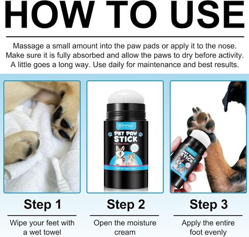 بلسم مخالب الكلاب، مرطب وحماية لأقدام الكلاب ووسادات القدم، يهدئ ويعالج ويصلح ويرطب المخالب والأنف الجافة والمتشققة والتالفة - مثالي لظروف الطقس القاسية in Kuwait
