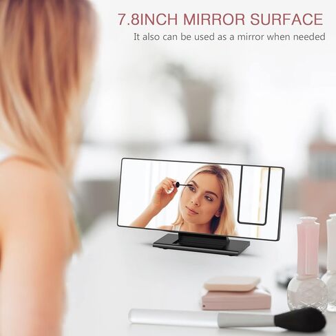 ساعة منبه رقمية باضاءة LED مقاس 7.8 انش مع جهاز عرض قابل للدوران 180 درجة وخاصية الغفوة وسطوع قابل للتعديل من لوفيكوبر in Kuwait