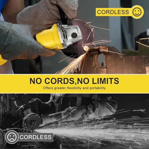 طاحونة زاوية لاسلكية لبطارية DEWALT 20 فولت بحد أقصى، أداة طاحونة محرك بدون فرشاة 10000 دورة في الدقيقة، شفرة 4-1/2 بوصة، أدوات كهربائية للمطاحن الكهربائية مع عجلات طحن، قرص رفرف ومقبض مساعد (الأداة فقط) in Kuwait