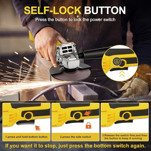 طاحونة زاوية لاسلكية لبطارية DEWALT 20 فولت بحد أقصى، أداة طاحونة محرك بدون فرشاة 10000 دورة في الدقيقة، شفرة 4-1/2 بوصة، أدوات كهربائية للمطاحن الكهربائية مع عجلات طحن، قرص رفرف ومقبض مساعد (الأداة فقط) in Kuwait