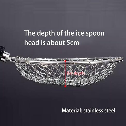 مغرفة صيد الجليد الشتوية القابلة للتطوير من Deapeick مغرفة صيد الجليد التلسكوبية القابلة للتعديل مع مقبض طويل مع مغرفة مقشدة L وS معدات صيد الجليد لتجميع الجليد in Kuwait