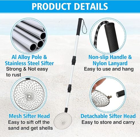 مغرفة صيد الجليد الشتوية القابلة للتطوير من Deapeick مغرفة صيد الجليد التلسكوبية القابلة للتعديل مع مقبض طويل مع مغرفة مقشدة L وS معدات صيد الجليد لتجميع الجليد in Kuwait