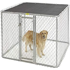 MidWest Homes For Pets Chain Link Portable Kennel with a Sunscreen, 6 by 4 by 4-Feet in Kuwait