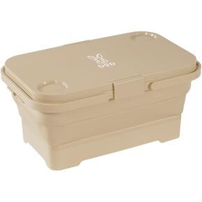 DOD Pesha Collapsible Container - Camp Storage, Dishwashing Tub, Collapses Flat when not in Use - Tan in Kuwait