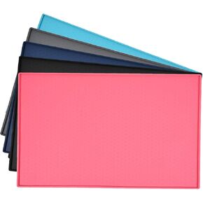 Juqiboom الكلب الغذاء حصيرة مكافحة فوضى تصميم الحيوانات الأليفة القوس حصيرة، غير زلة سيليكون مقاوم للماء القط تغذية تحديد الموقع لجرو كيتي الكلب القط الحيوانات الصغيرة المتوسطة in Kuwait