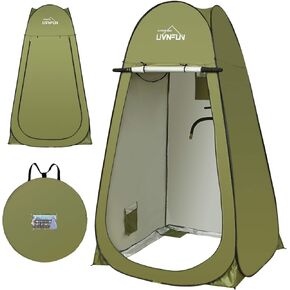 خيمة دش للتخييم من LUVNFUN بطول 6.9 قدم، خيمة مأوى محمولة للخصوصية في غرفة تغيير الملابس للتخييم في الهواء الطلق مع حقيبة حمل، طويلة جدًا in Kuwait