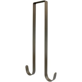 Double Wreath Hanger 12" L Premium Over The Door Metal Double Sided Wreath Hanger Black in Saudi Arabia