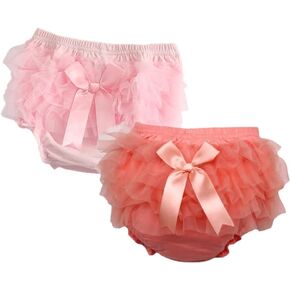 سراويل قصيرة للأطفال من HOVELL سراويل داخلية مكشكشة من التول للأطفال الرضع سراويل داخلية من الدانتيل in Kuwait