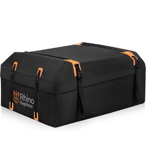 Car Roof Bag - Car Rooftop Cargo Carrier Bag – 19 Cubic Ft Waterproof Roof Rack Cargo Carrier, Includes Anti-Slip Mat, 4 Door Hooks, Reinforced Zipper/Buckle, with or Without Rack