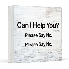 Wooden Box Sign,Funny Office Box Sign,Wood Plaque Block Sign,Wall Home Cubicle Bookshelf Decor,Rustic Home Work Office Decor,Great Gift for Coworker Boss Friend Family,Office Supplies,19