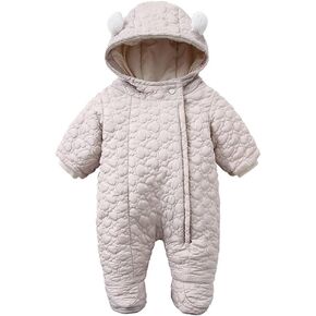 UVIPC Baby Winter Snowsuit Toddler Winter Suit Outwear Hooded Snow Outfit Footie Snow Suit for 3-24M