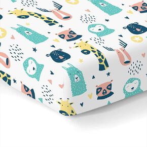 100% Organic Cotton Fitted Sheets for Graco Pack n Play, Babyletto, Pamo Babe, Hiccapop, Dream on Me, Evenflo, Baby Trend, Hygge Hush Portable/Mini Crib/Playards, Beka Bedside Bassinet 2 Pk