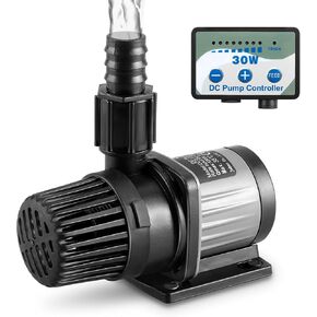 مضخة JEREPOND 310GPH Nano Aquarium DC مع وحدة تحكم، مضخة إرجاع صغيرة DC24V بقدرة 12 وات لخزان الأسماك الصغيرة، أقصى رفع 5 أقدام، مضخة مياه صغيرة غاطسة ومضمنة للمياه المالحة والمياه العذبة