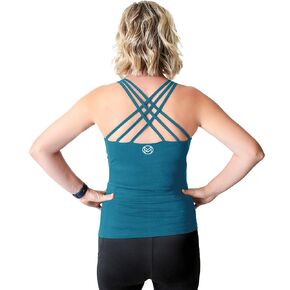Movemama Maternity Workout and Yoga Top with Cross Back Detail, Shelf Bra and Removable Padding in Kuwait