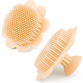 Baby Hair Scalp Massage Shampoo Brush with Soft Baby Bath Brush Silicone Massage Brush for All Hair Kid Newborn Toddler（） in Kuwait