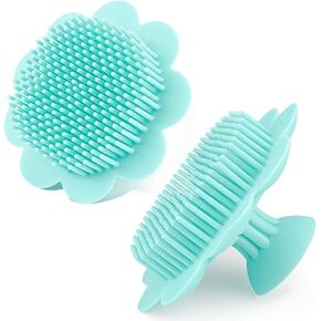 Baby Hair Scalp Massage Shampoo Brush with Soft Baby Bath Brush Silicone Massage Brush for All Hair Kid Newborn Toddler（）