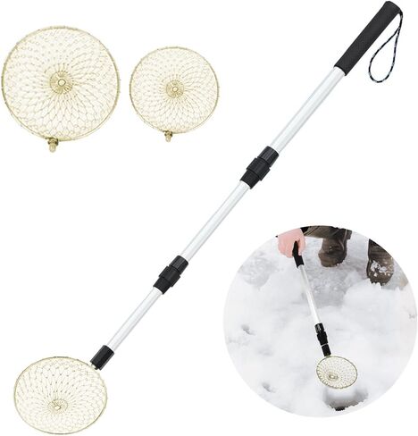 مغرفة صيد الجليد الشتوية القابلة للتطوير من Deapeick مغرفة صيد الجليد التلسكوبية القابلة للتعديل مع مقبض طويل مع مغرفة مقشدة L وS معدات صيد الجليد لتجميع الجليد in Kuwait