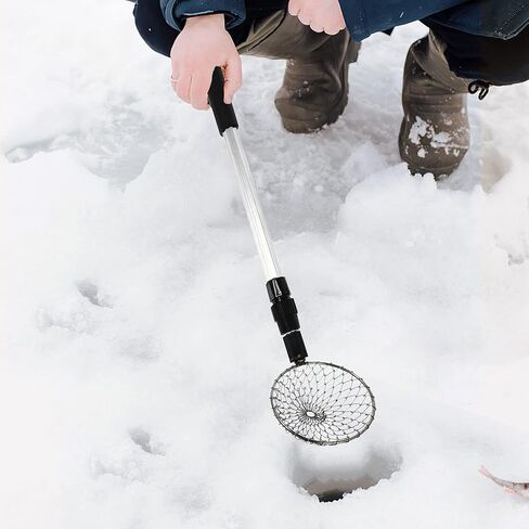 مغرفة صيد الجليد الشتوية القابلة للتطوير من Deapeick مغرفة صيد الجليد التلسكوبية القابلة للتعديل مع مقبض طويل مع مغرفة مقشدة L وS معدات صيد الجليد لتجميع الجليد in Kuwait
