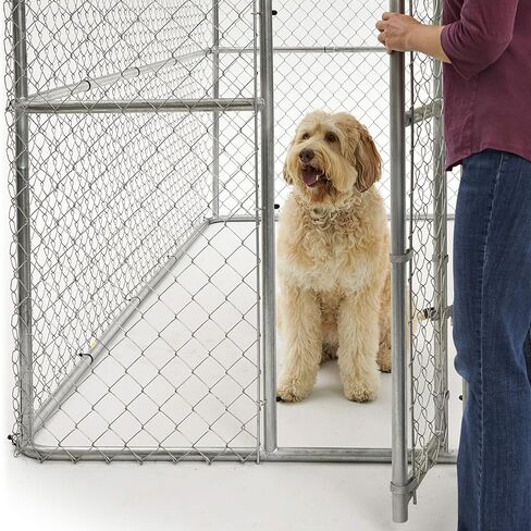 MidWest Homes For Pets Chain Link Portable Kennel with a Sunscreen, 6 by 4 by 4-Feet in Kuwait