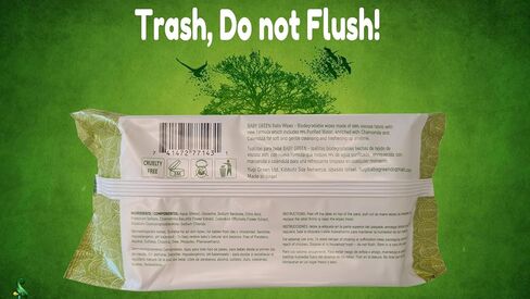 Yugi Green Baby Wipes for Babies Unscented, Made with Renewable Plant Fibers, Plant-Based, Fragrance-Free, for Sensitive Skin, 12 Packs,72 Count,864 wipes in Saudi Arabia