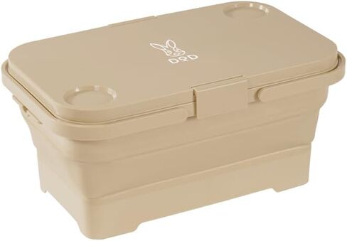 DOD Pesha Collapsible Container - Camp Storage, Dishwashing Tub, Collapses Flat when not in Use - Tan in Kuwait
