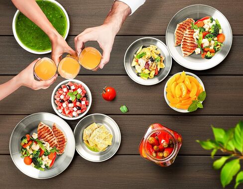 مجموعة أطباق وواني للتخييم من الفولاذ المقاوم للصدأ من ويلرز للأطفال والكبار والعائلة | التخييم والتنزه سيرًا على الأقدام والشاطئ والاستخدام الخارجي | بما في ذلك حقيبة سفر in Kuwait