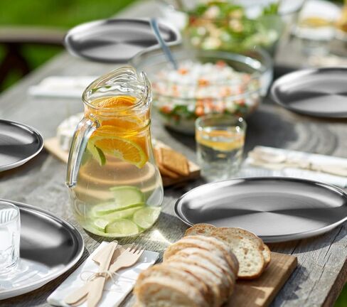 مجموعة أطباق وواني للتخييم من الفولاذ المقاوم للصدأ من ويلرز للأطفال والكبار والعائلة | التخييم والتنزه سيرًا على الأقدام والشاطئ والاستخدام الخارجي | بما في ذلك حقيبة سفر in Kuwait