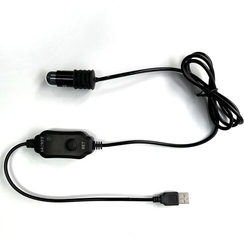سخان حوض السمك USB من اومي، سخان حوض سمك صغير قابل للتعديل 10/20/30 واط، جهاز تحكم خارجي في درجة الحرارة، شاشة LED، يستخدم لخزان 1-3 جالون in Kuwait