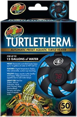 Zoo Med TURTLETHERM Automatic Preset Aquatic Turtle Heater (Up to 15 Gallons) 50 Watt in Saudi Arabia