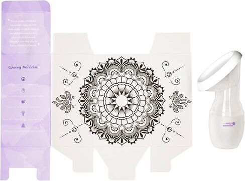 أساسيات الرضاعة الطبيعية بمضخة الثدي اليدوية لمدة 9 أشهر - مضخة الثدي السيليكون للأمهات الجدد، استحمام الطفل - جامع حليب الثدي 3.8 أونصة - سهلة الاستخدام ومحمولة in Kuwait