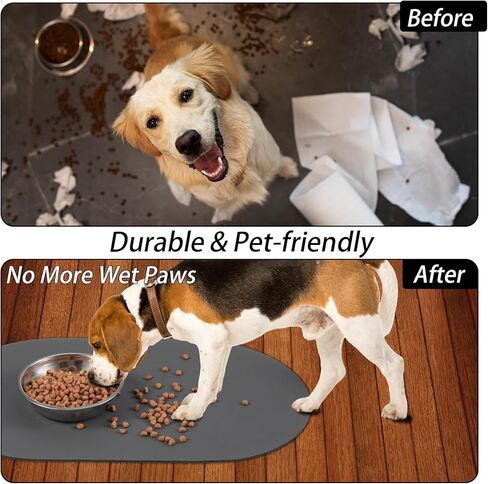 Wedding Pails Pet Feeding Mat, Absorbent Dog Food Mat, Dog mat for Food and Water Bowl,No Stains Quick Dry Dog Water Dispenser Mat Easy Clean Cat Dog Feeding Supplies in Kuwait