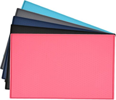 Juqiboom الكلب الغذاء حصيرة مكافحة فوضى تصميم الحيوانات الأليفة القوس حصيرة، غير زلة سيليكون مقاوم للماء القط تغذية تحديد الموقع لجرو كيتي الكلب القط الحيوانات الصغيرة المتوسطة in Kuwait